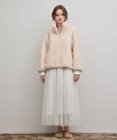 GRACE CONTINENTAL ウールボアスタンドカラージャケット