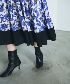 GRACE CONTINENTAL フラワープリントティアードワンピース