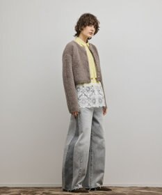 GRACE CONTINENTAL フェザーショートニットカーディガン