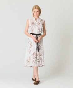 GRACE CONTINENTAL ドローイングキャットワンピース ベージュ
