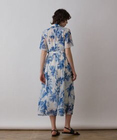 GRACE CONTINENTAL シャドーフラワープリントワンピース