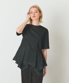 GRACE CONTINENTAL ペプラムカットトップ ブラック