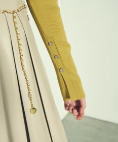 GRACE CONTINENTAL ビジューリブニットトップ