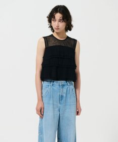 GRACE CONTINENTAL チュールフリルノースリーブ