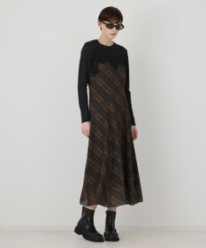 GRACE CONTINENTAL チェックプリントキャミワンピース