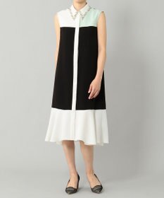 GRACE CONTINENTAL カラーブロックシャツドレス