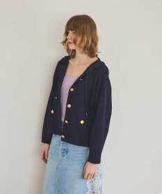 GRACE CONTINENTAL ニットフーディブルゾン