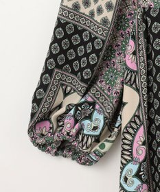 GRACE CONTINENTAL カフタンプリントロングワンピース