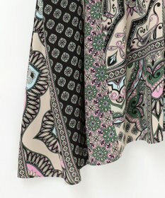 GRACE CONTINENTAL カフタンプリントロングワンピース