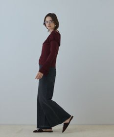 GRACE CONTINENTAL アイレットフレアニットトップ