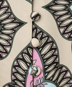 GRACE CONTINENTAL カフタンプリントロングワンピース