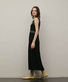 GRACE CONTINENTAL バイカラーボウタイニットワンピース