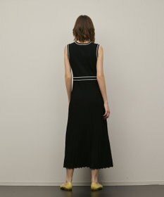 GRACE CONTINENTAL バイカラーボウタイニットワンピース