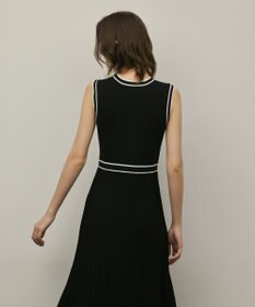 GRACE CONTINENTAL バイカラーボウタイニットワンピース