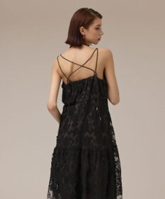 GRACE CONTINENTAL ロゴ刺繍レースワンピース