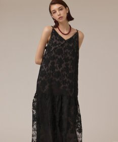 GRACE CONTINENTAL ロゴ刺繍レースワンピース