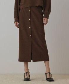 GRACE CONTINENTAL ラメカットスカート ブラウン