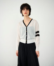 GRACE CONTINENTAL ラインVネックニットカーディガン