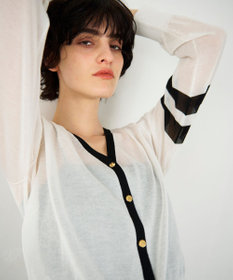 GRACE CONTINENTAL ラインVネックニットカーディガン