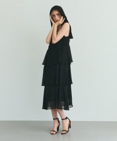 GRACE CONTINENTAL シフォンケープドレス
