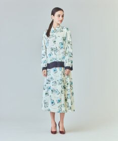 GRACE CONTINENTAL トランププリントブラウス