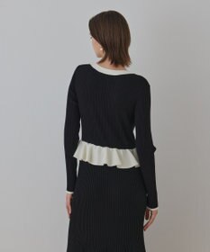 GRACE CONTINENTAL バイカラーニットワンピース