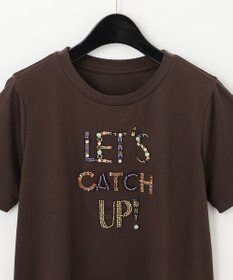 ビーズ刺繍 ブラック 半袖Tシャツ 002 半袖Tシャツ ブラック ワンポイント刺繍 金＆ライトゴールド