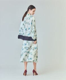 GRACE CONTINENTAL トランププリントブラウス