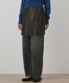 GRACE CONTINENTAL フェイクレザーラップスカート