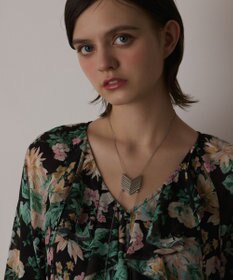 GRACE CONTINENTAL フラワープリントカフタンドレス