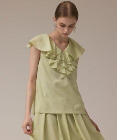 GRACE CONTINENTAL フリルカラートップ