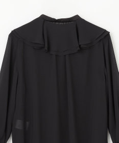 GRACE CONTINENTAL シアーラッフルカラーブラウス