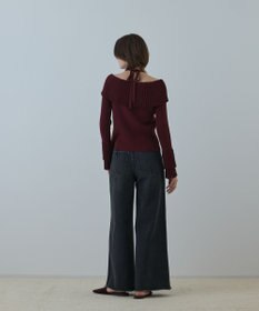 GRACE CONTINENTAL アイレットフレアニットトップ