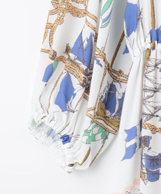 GRACE CONTINENTAL セーラープリントワンピース