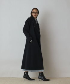 GRACE CONTINENTAL ショートビーバーロングコート ブラック