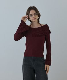 GRACE CONTINENTAL アイレットフレアニットトップ