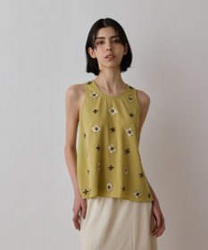 GRACE CONTINENTAL ビジューノースリーブトップ