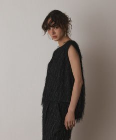 GRACE CONTINENTAL フリンジギャザートップ