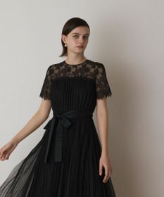 GRACE CONTINENTAL チュールプリーツドレス
