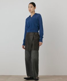 GRACE CONTINENTAL フェイクレザーラップスカート