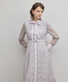 GRACE CONTINENTAL オーナメント刺繍フレアワンピース