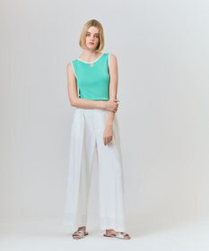 GRACE CONTINENTAL ラインニットノースリーブ