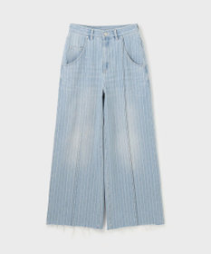 GRACE CONTINENTAL ヒッコリーデニムワイドパンツ