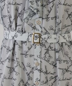 GRACE CONTINENTAL ボウタイプリーツプリントワンピース