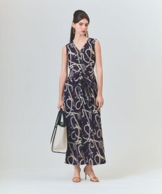 GRACE CONTINENTAL プリントオールインワン ネイビー