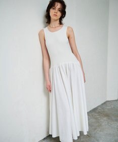 GRACE CONTINENTAL アメスリニットギャザーワンピース