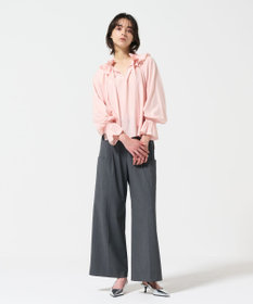 GRACE CONTINENTAL フリルカラーシアーカフタンブラウス