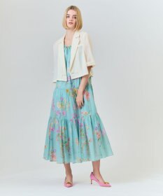 GRACE CONTINENTAL ボタニカルティアードドレス