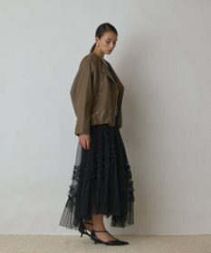 GRACE CONTINENTAL フェイクレザーライダース