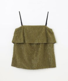 GRACE CONTINENTAL フリンジジャガードノースリーブ トップ